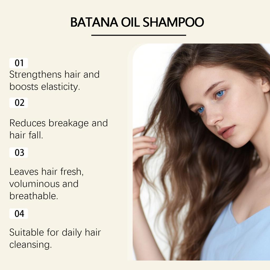 GleamXi Batana Shampoo al Rosmarino Pulisce il Cuoio Capelluto, Liscia i Capelli, Idrata e Lucida, Idratante 250ml