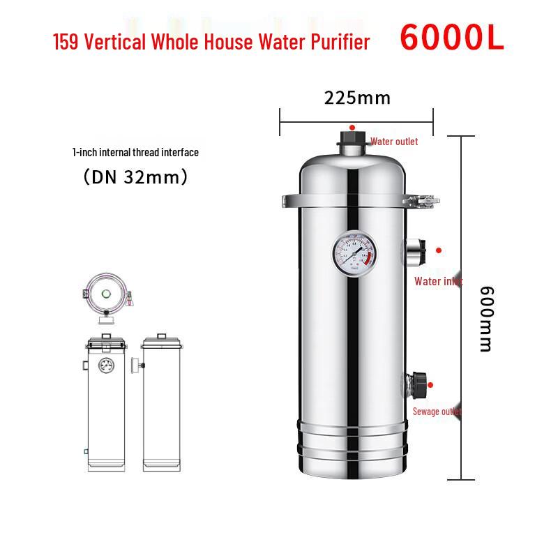 LISM Large Flow Stainless Steel Central Water Filter
