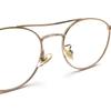 Used W BRIDGE BOSLLINGTON SUNGLASS GOLD  CLEAR/Double Bridge Twin Bridge Bosllington Round Glasses Retro Non Prescription Lightweight UV Protection