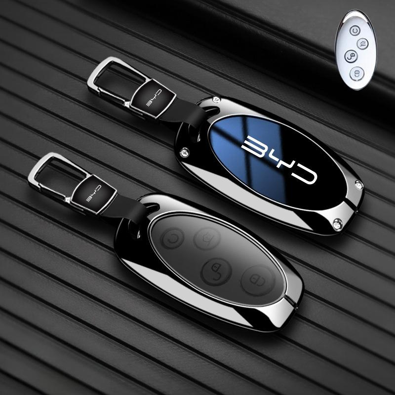 Étui Porte-Clé Télécommande Voiture Coque Housse Sac pour BYD Song Plus Atto 3 Han EV Tang DM Qin Seal Dolphin Accessoires Porte-Clés