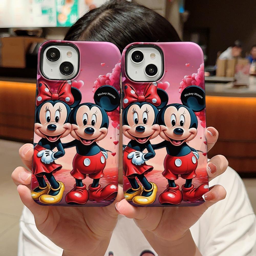 Disney phone case, double-layer protective cover, suitable for iPhone X/XS/SE/7/8/11/12/13/14/15/16/17 Pro Max Plus