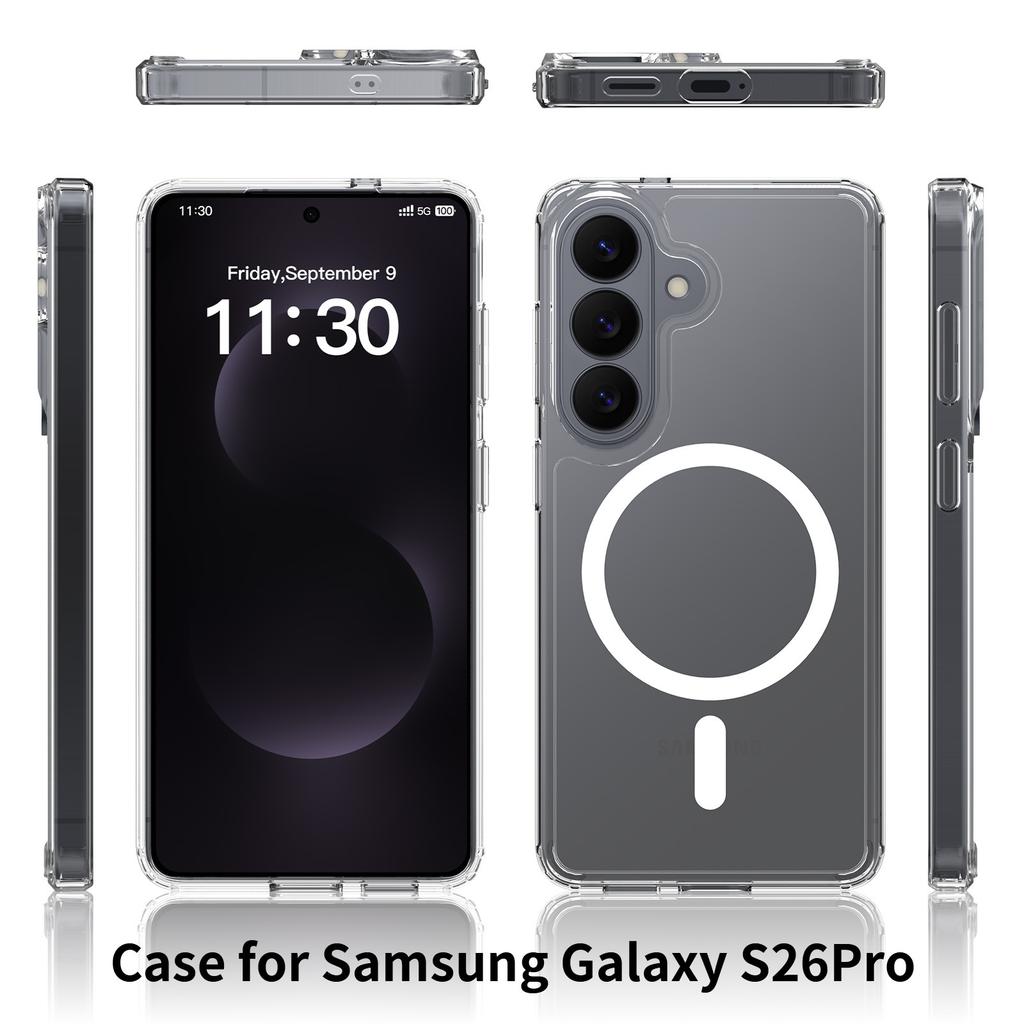 New S26pro Mobile Phone Case S25 Ultra Transparent Soft Shell S24Edge Ultra-thin Simple Style Protective Case