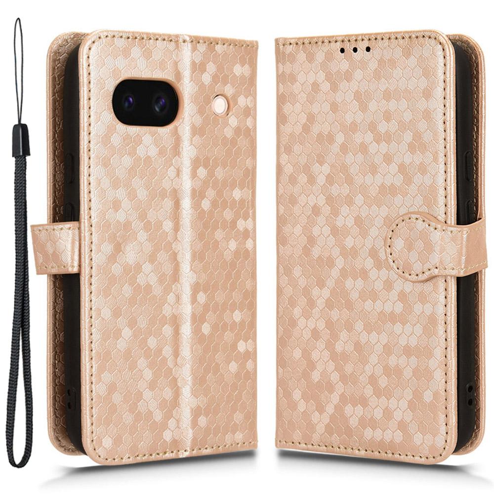 For Google Pixel 8a Case Shockproof PU Leather Flip Wallet Phone Cover with Strap