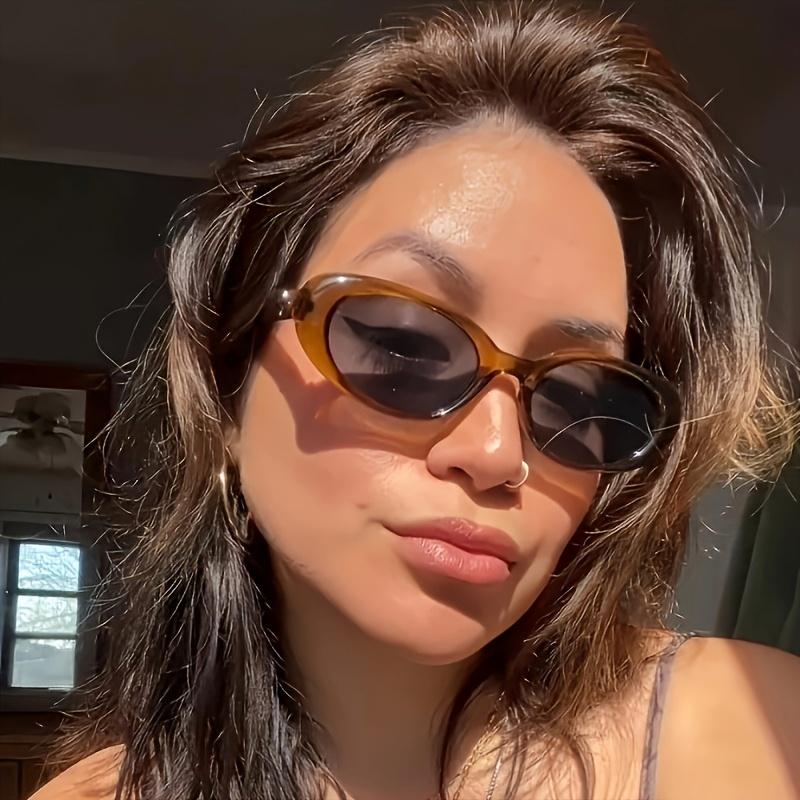 Vintage Oval Fashion Sunglasses Women Female Cool Sexy Vintage Small Glasses For Party Vacation Hike