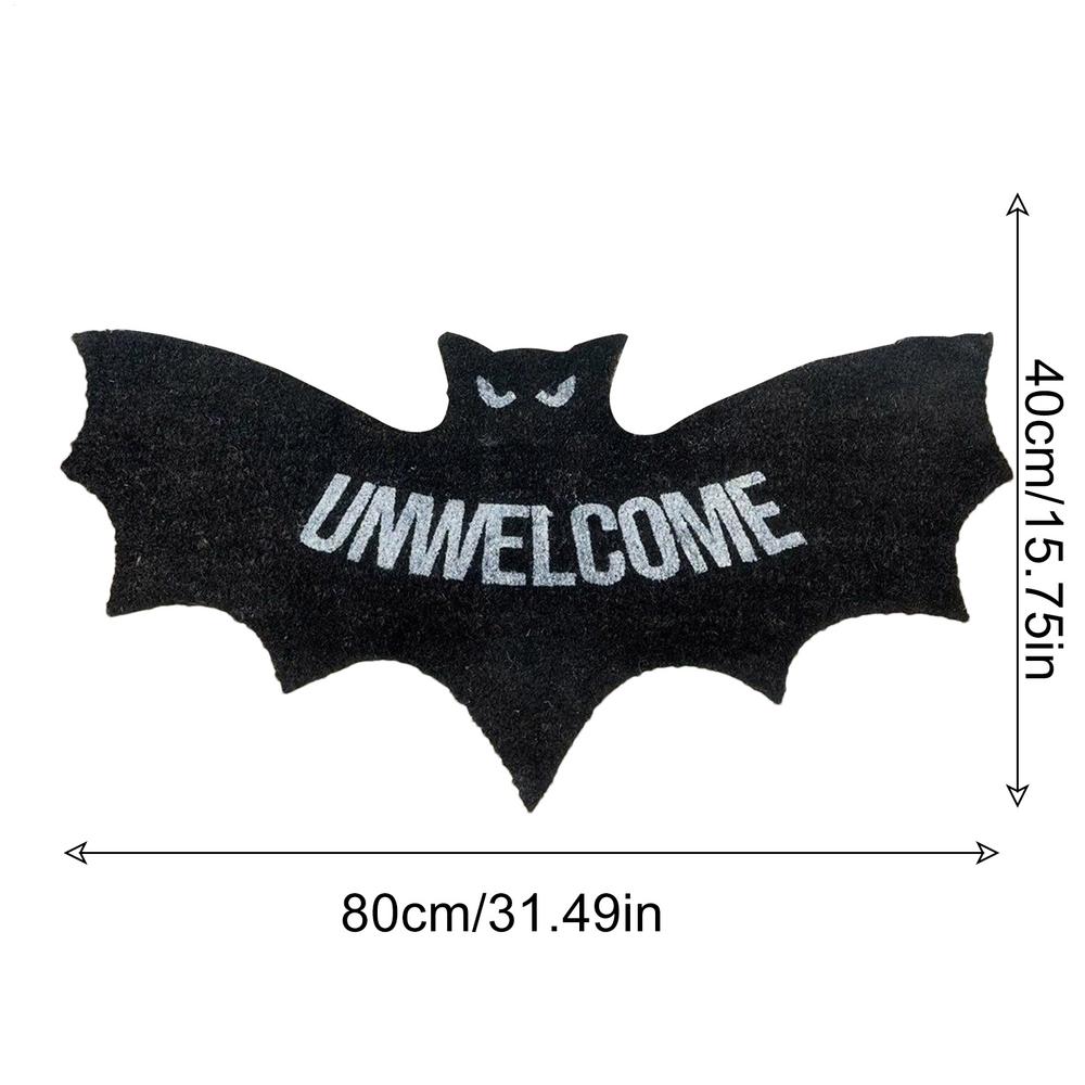 

Bat Shaped Rug 80x40cm Indoor Gothic Bat Shaped Floor Mat Halloween Festival Decorative Mat for Bedroom Living Room Kitchen чёрный