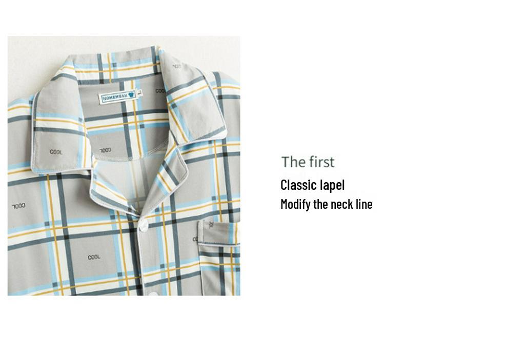 Men's Artistic Cardigan Pajama Set - Spring & Autumn Styles with Long Sleeves and Pants, Plus Size Available
