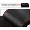 Ultra Fine Diy Hand Woven Genuine Leather Breathable Steering Wheel Cover With Needle And Thread Steering Wheel Protective Cover