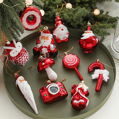 2 stuks kersthanger prachtige paddestoel donut kerstman vorm kerstboom hangend ornament voor feestelijke decoratie