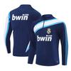 Retro Real Madrid Saison Stehkragen Langarm Halbzip Aufwärm-Trainingskleidung Fußballkleidung