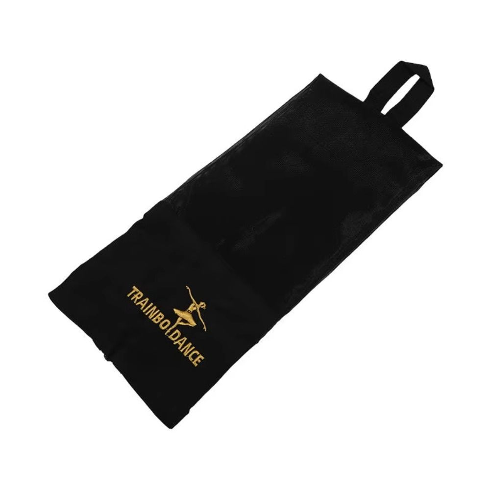 Black Color Latin Dance Shoe Bag with Zipper Mesh Dance Pouch Ballet Organizer Bags  Ballerina