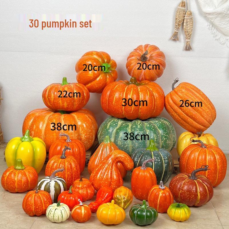 Pumpkin Harvest Festival Props: Farmhouse Halloween Decoration for Mall Displays and Room Ornaments