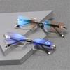 Lesebriller Anti Blue Rays Presbyopia Goggles Dame Vintage Rimless Eyewear