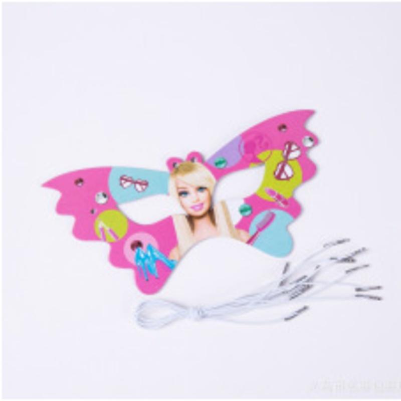 

Кукла Барби Девочка Розовый День Рождения Принадлежности Посуда Стаканчики Тарелки Украшения EyeMask