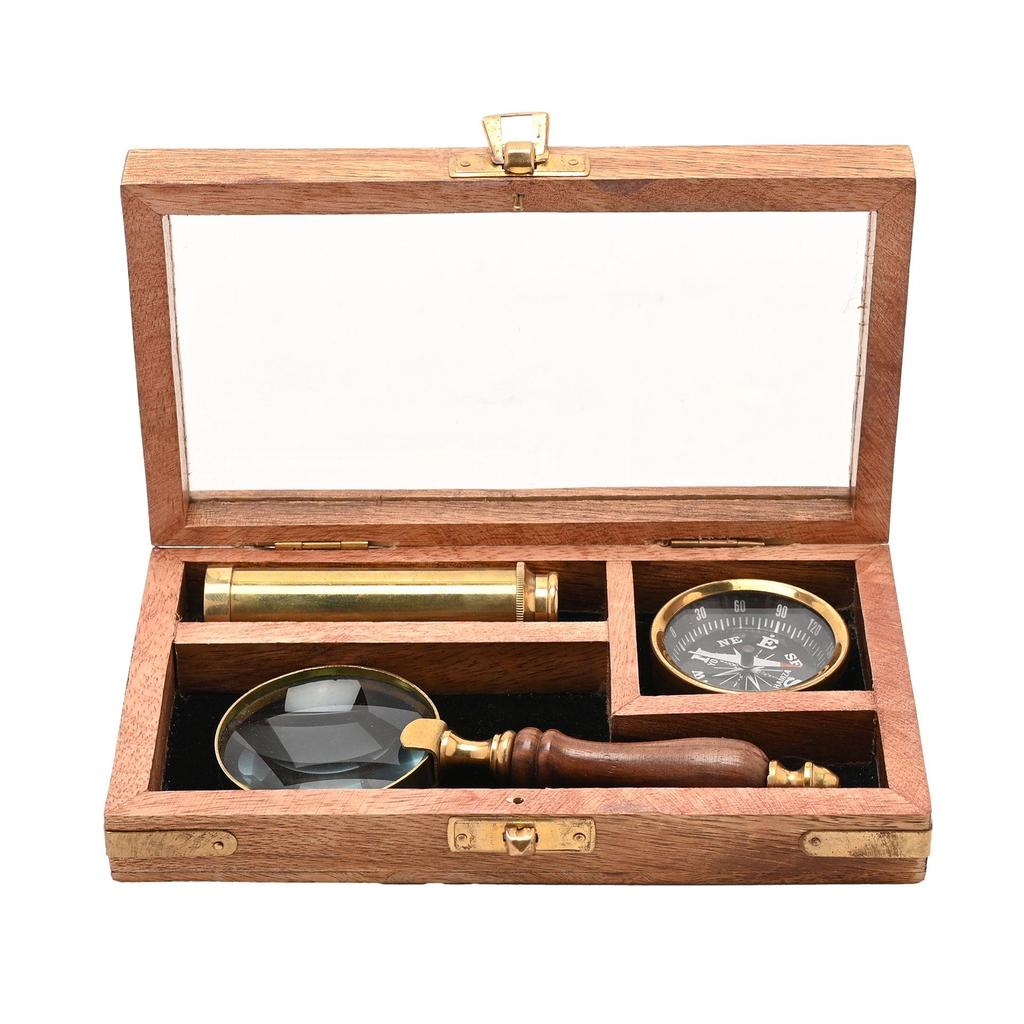 Harvey Makin Telescope, Compass & Magnifying Glass Set