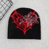 Heart Shape Spider Web Pattern Knitted Cap Winter Warm Fashionable Gift Casual