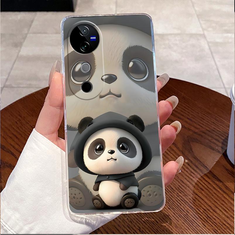 Case For VIVO V40 5G Back Cover VIVO V40 Pro 5G Cute Love Cat Rabbit Funny Cartoons Casing Ultra Thin Clear Soft TPU Phone Case