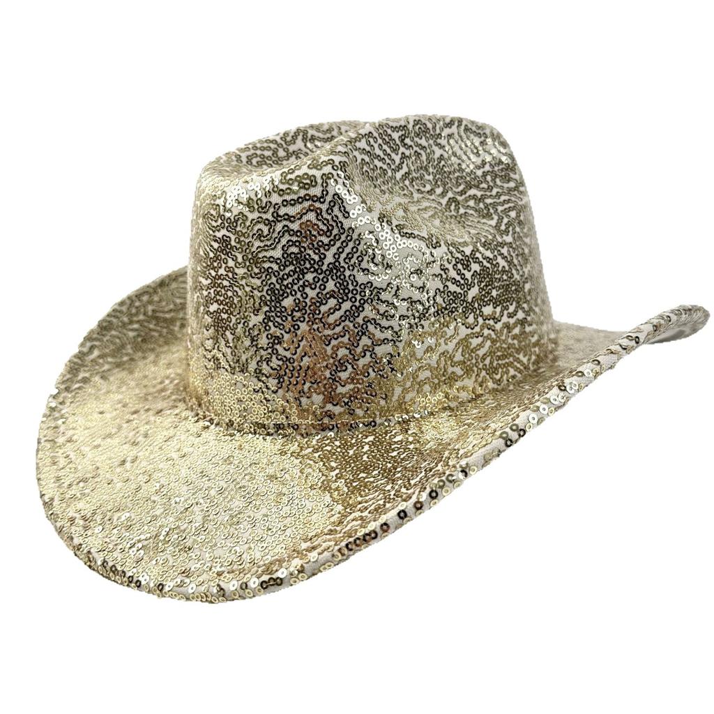 Festive Hat Party Festive Prom Show Cowboy Hat Sequined Cool Jazz Top Hat