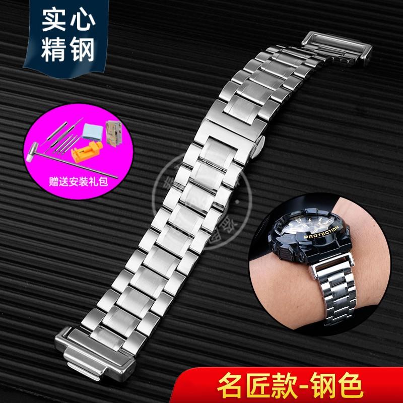For Casio G-SHOCK GA110/100 GM2100 GA2100 watch strap DW-5600 GW-B5600 5610 Men metal Stainless steel Butterfly clasp watchband