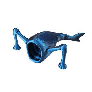 3D Nyomtatott Négy Tengeri Szörny Fidget Játékok Ízületes Rugalmas Óceáni Lények Stresszoldó Asztali Dísz Újdonság Ajándékok Gyerekeknek blue