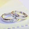 Classic Korean Wedding Jewelry Diamond Couple Ring for Men and Women