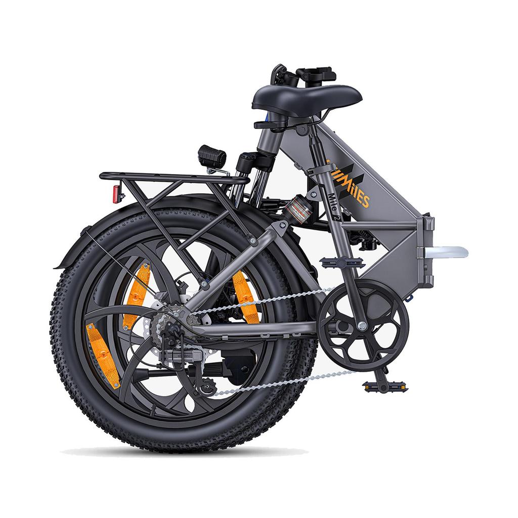 HillMiles Mile 2 City Commuter E-Bike 350W 36V13Ah, Up to 25km/h, Oil Disc Brakes, Full Suspension, 20" Fat Snow Tire Pedelec