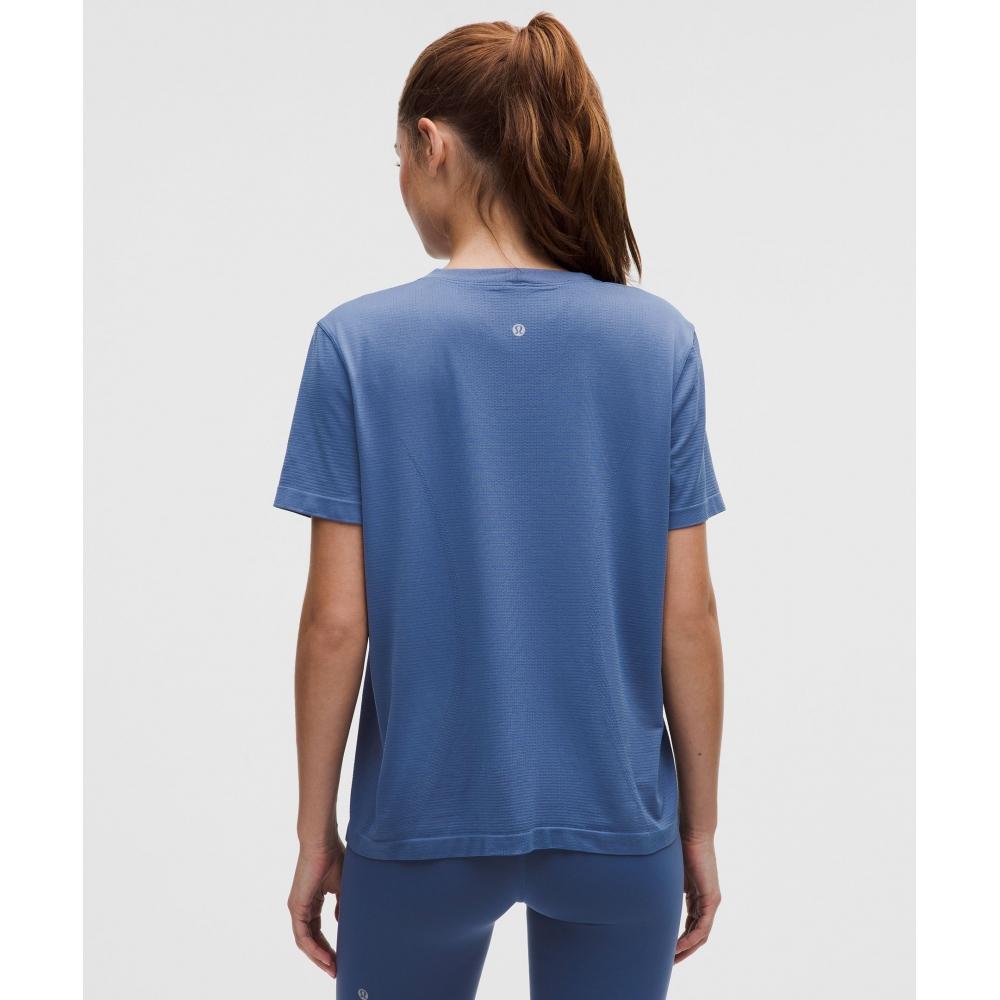 Lululemon Swiftly Relaxed Short Sleeve Shirt Hip Length  Updated Fit Brilliant Blue Brilliant Blue