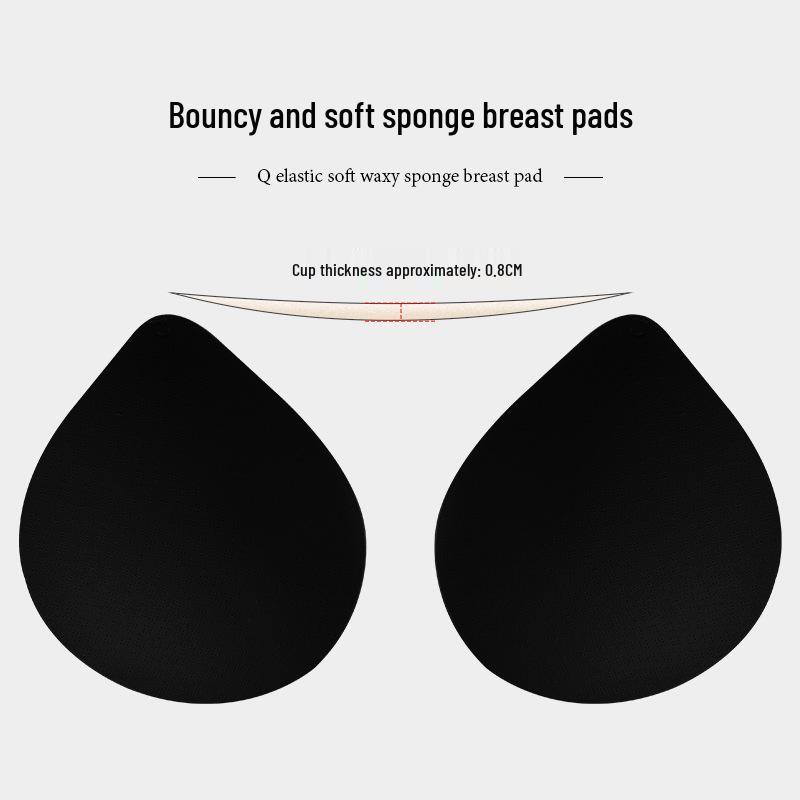 Beautiful Back Bra Inserts: Thin & Thick Latex Breast Pads, Women's Replacement Sponge for Separate Support, One-Piece Design