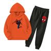 Unisex Kids Hoodie and Jogger Set with Graphic Print and Pockets for Everyday Wear