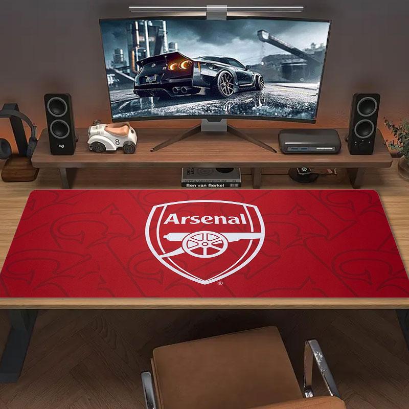Arsenal F Großes Mauspad Große Gaming-Tischunterlage Rutschfest für Laptop Tablet Großes Mauspad XXL Matte Mini-PC-Spielmatte Mit verriegeltem Rand