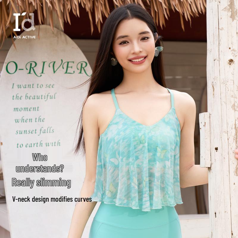 

Women s Built-in Bra Sports Mesh Yoga Tank Top M