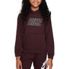 Nike Hoodie Logo Letter Long Sleeve Kids Tops Deep-Red HF4226-652