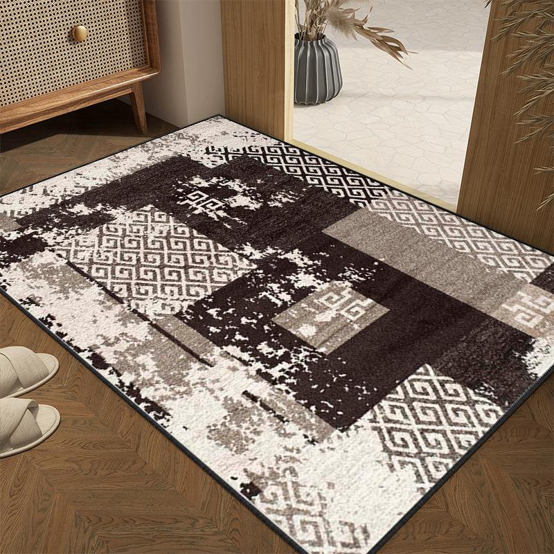 

Входной коврик с полосатым сетчатым узором, полностью ковровое покрытие, утолщенный и простой в уходе 80 * 120cm