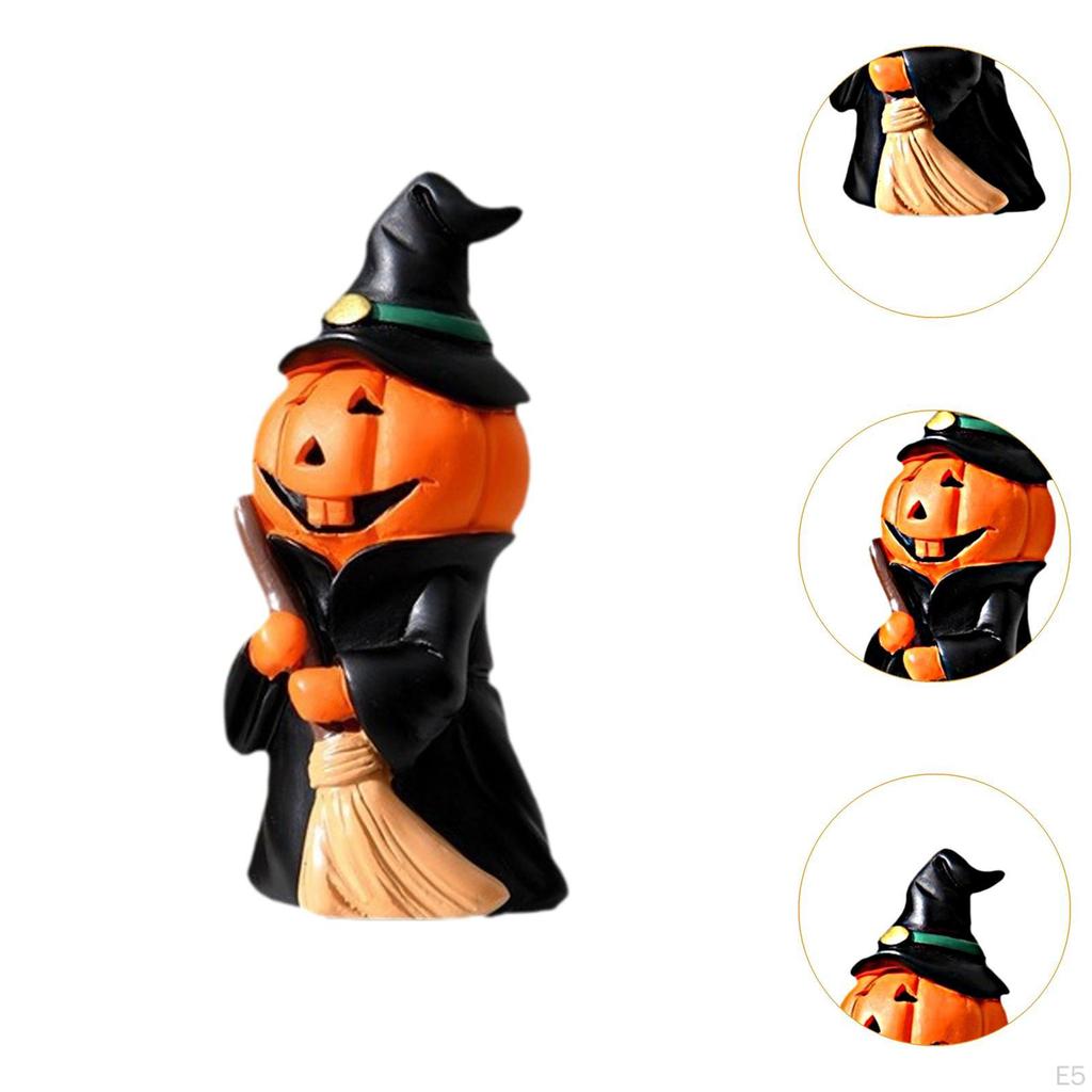 Halloween Miniature Pumpkin Figurine Decorative Man Decoration Ghost Ornament for