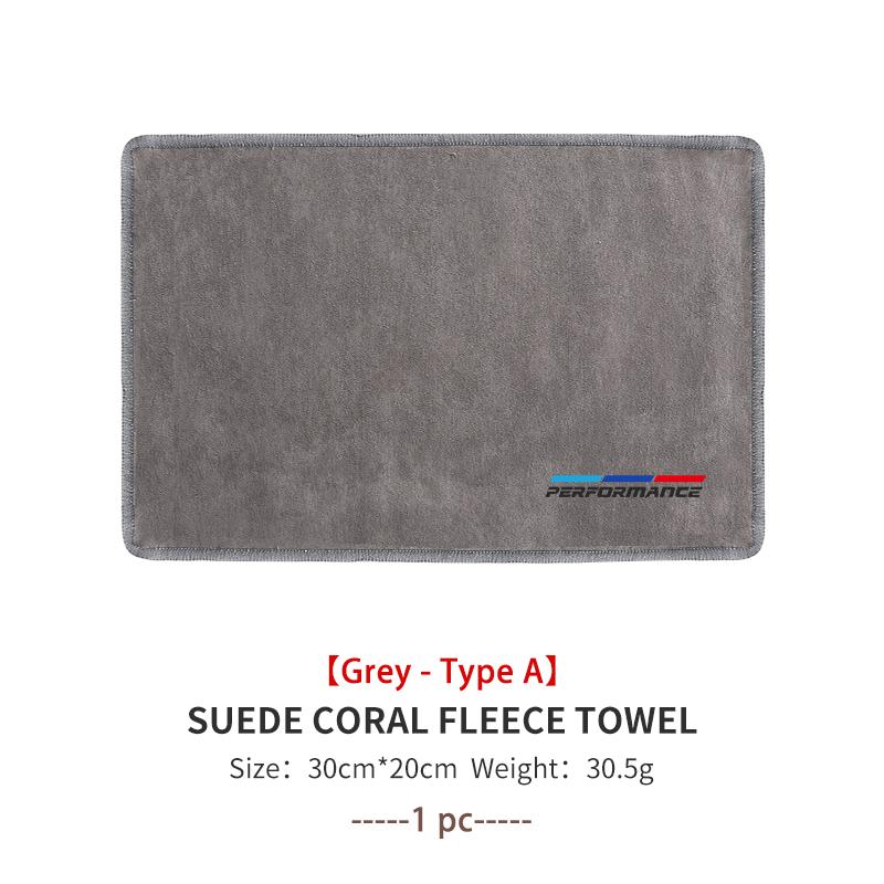 Coral Car Wash Cloth Microfiber Towel Car Cleaning Drying Cloth For BMW M Performance Alpina M3 M5 M6 X1 X3 X4 X5 G20