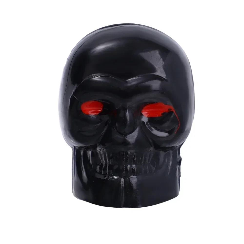 1-8pcs Universal Car Skull Style Antirust Copper Core Motorcycle Bike Car Wheel Tyre Tires Valve Stem Caps Exterior Accessories Stem Caps1
