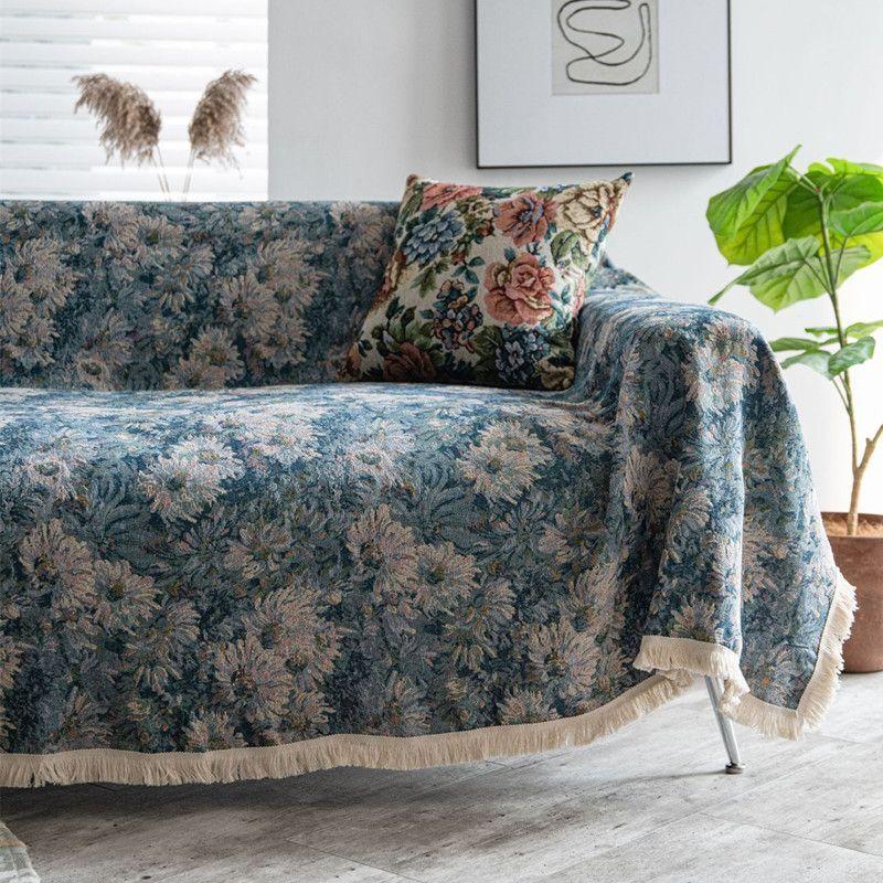 Retro-Modern Minimalist Luxury Sofa Throw—Versatile Sofa Cover—Full-Coverage, Thick Jacquard Sofa Cover