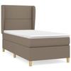 3128409 vidaXL Divan Bed with Mattress Taupe 90x190 Cm Fabric