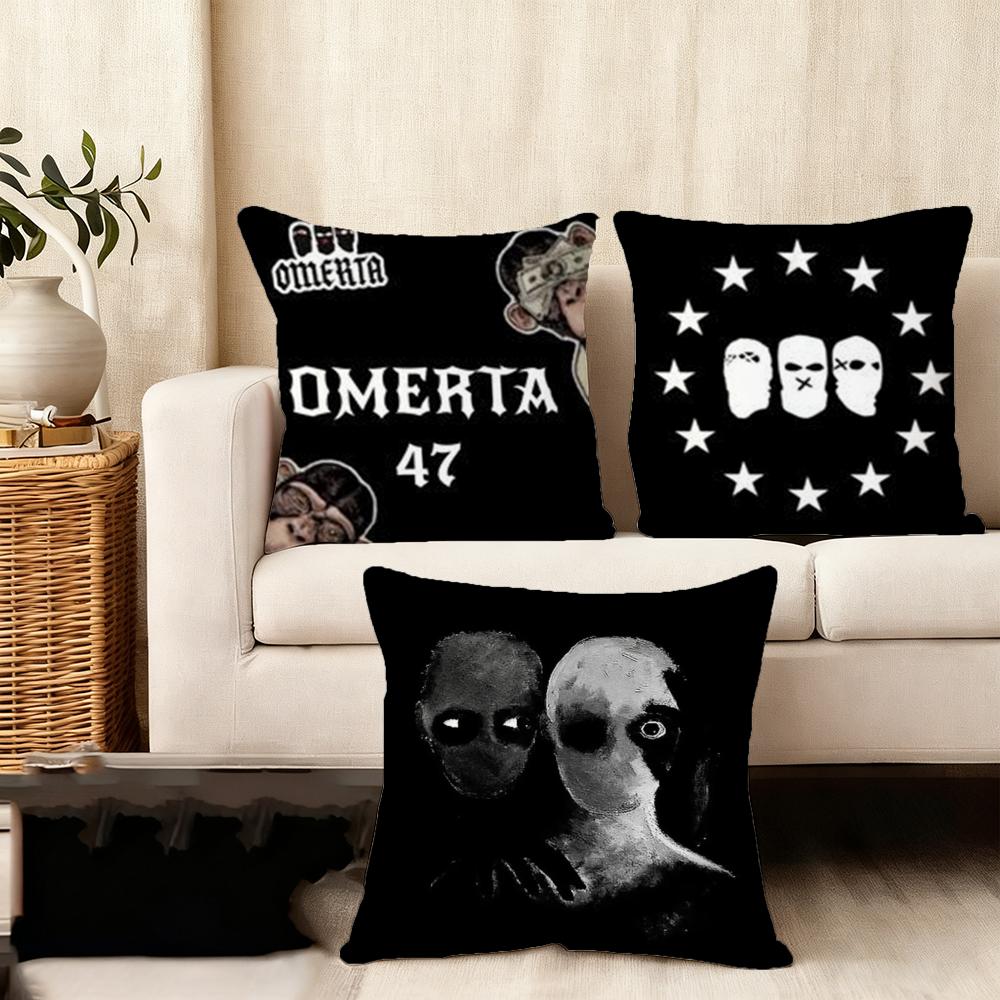 O-Omerta Maes Cushion Cover Soft Plush Fabric Double-Sided Printed Sofa Cushion Cover For All Seasons Home Decor Gift