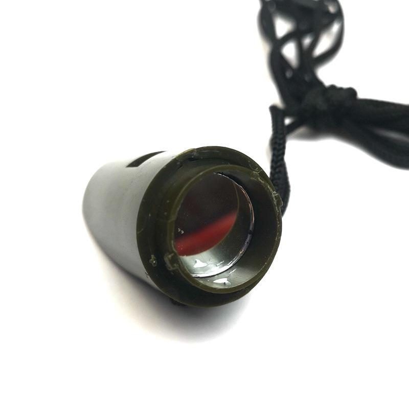 Multifunctional 7-in-1 Survival Whistle with LED, Thermometer, and Compass