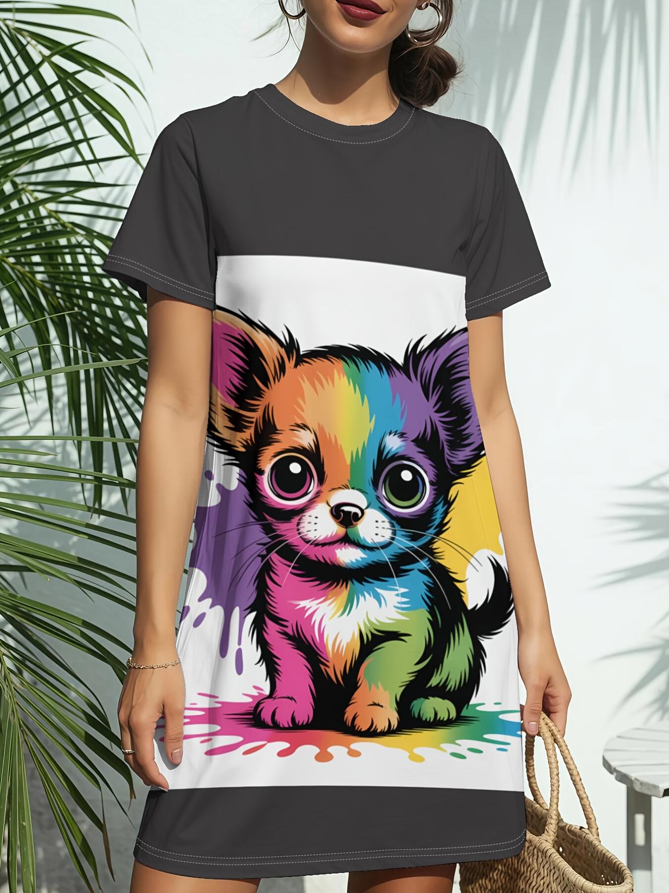 

Women s New Crew Neck Short Sleeve T-Shirt Dress. American Trend Digital Print. Casual ; Versatile for Spring and Summer. Elegant ; Chic Wome s Dress 4XL дубильная кора