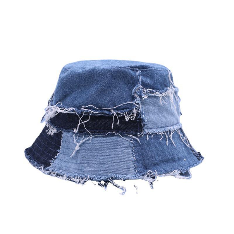 Denim Bucket Hats Y2K Cap Aesthetic Sun Hats Packable Unsex Summer Beach Hats Grunge Cap Retro Fisherman Hats