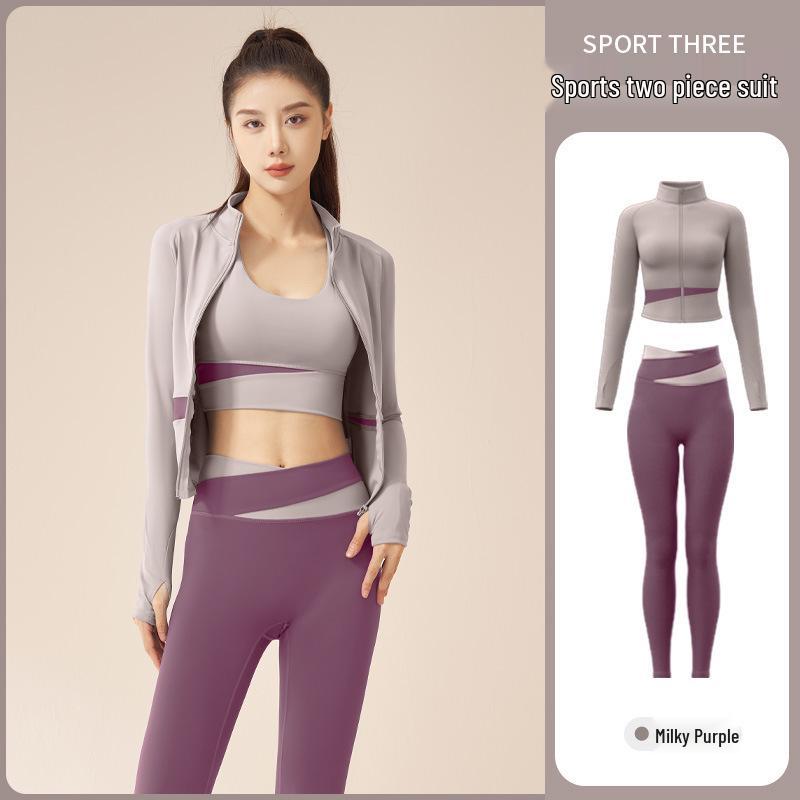 

Персиковый цветной блок бесшовный комплект для йоги с ощущением обнаженности – Быстросохнущий, не требует вкладышей для бюстгальтера XXL