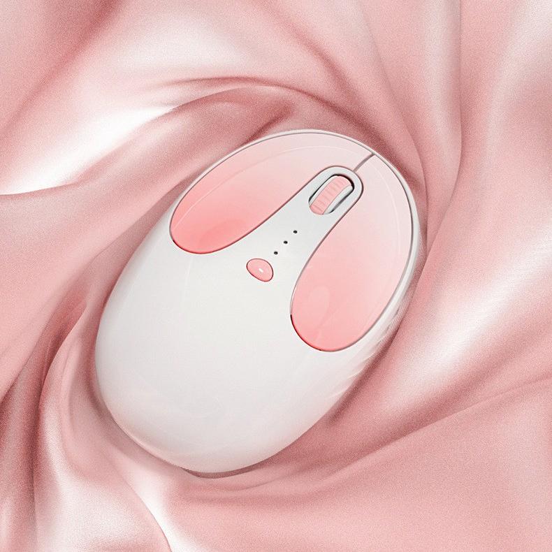 Dual-Mode Wireless Mäuse 2.4G+BT Leise Computermäuse mit Leistungsanzeige Tragbare USB Kabellose Stille