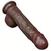 Realistic Squirting Dildo with Movable Foreskin – 2-in-1 Silicone Sliding Skin Toy, Suction Cup Base, Large Size