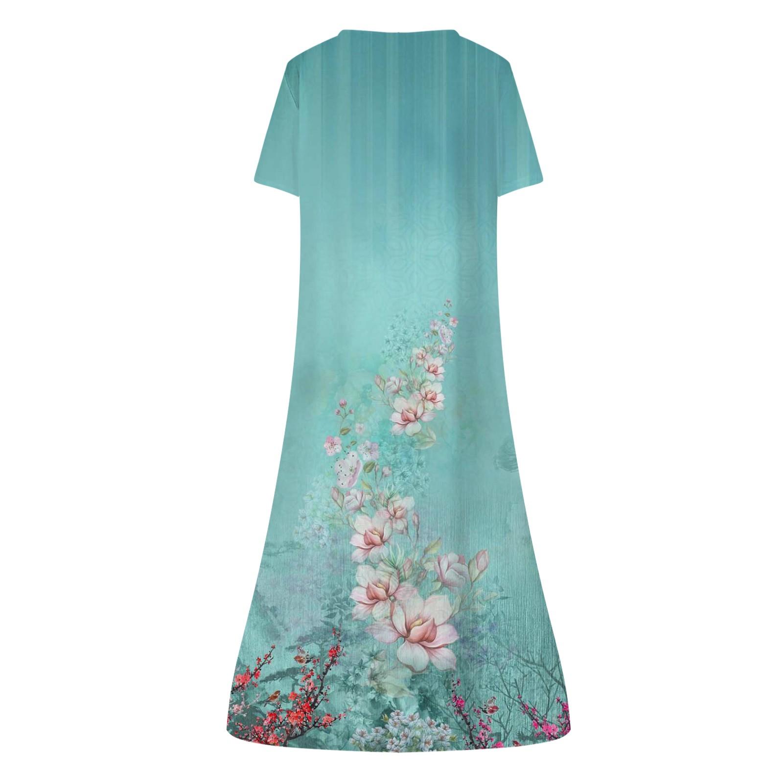 Женская летняя повседневная модная пляжная свинг-юбка с v-образным вырезом и короткими — фото 5