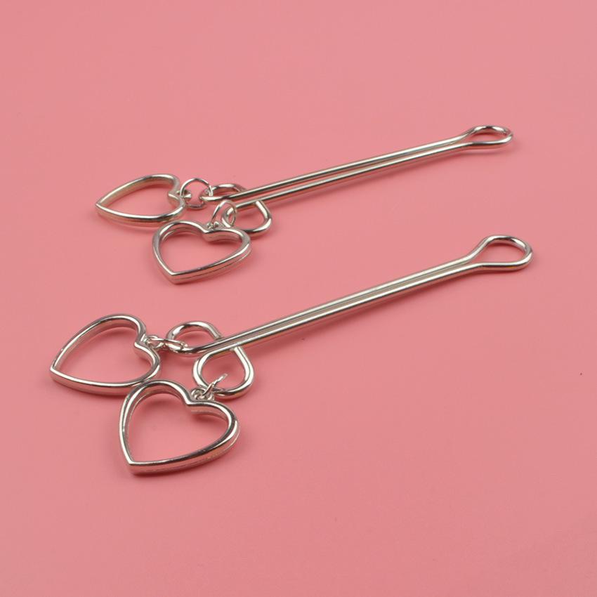 Heart-Shaped Nipple, Labia, and Clitoral Clamp - Adult Sex Toy