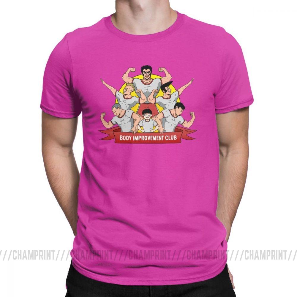 Herren S T-Shirt Mob Psycho 100 Körperverbesserungsclub Humor 100% Baumwolle T-Shirts Kurzarm