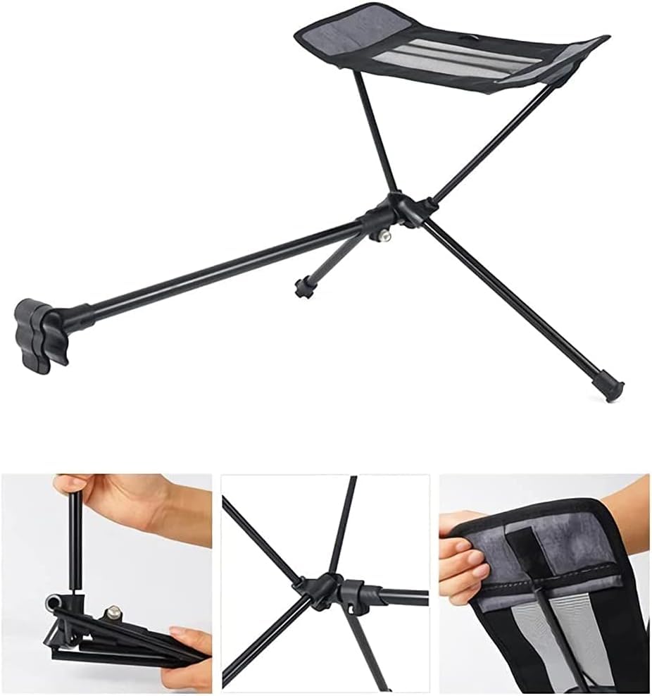 Portable Folding Retractable Footrest Leg Rest Camping Chair Kit for Hiking Fishing Picnic Reclining Beach Chairs Swing Chair