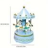 1pc Luxury Carousel Music Box 4 Horses Rotate Rotation Romantic Luxury Carousel Toys Handwork Music Box Gifts