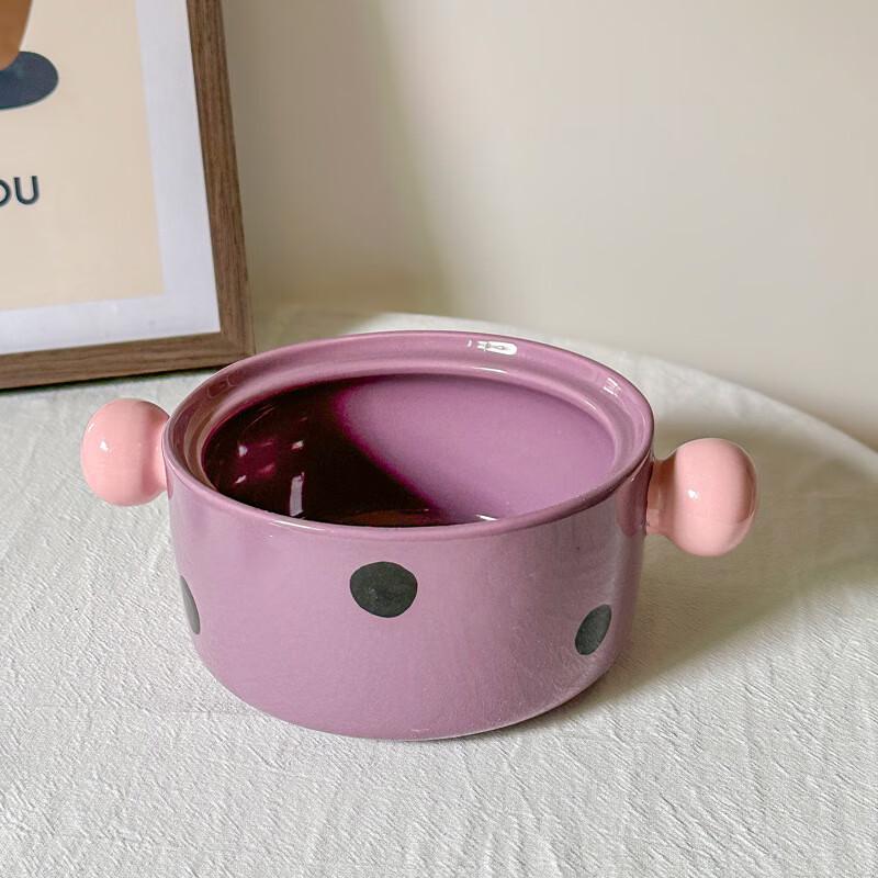 Linpan Cute Polka Dot Instant Noodle Bowl
